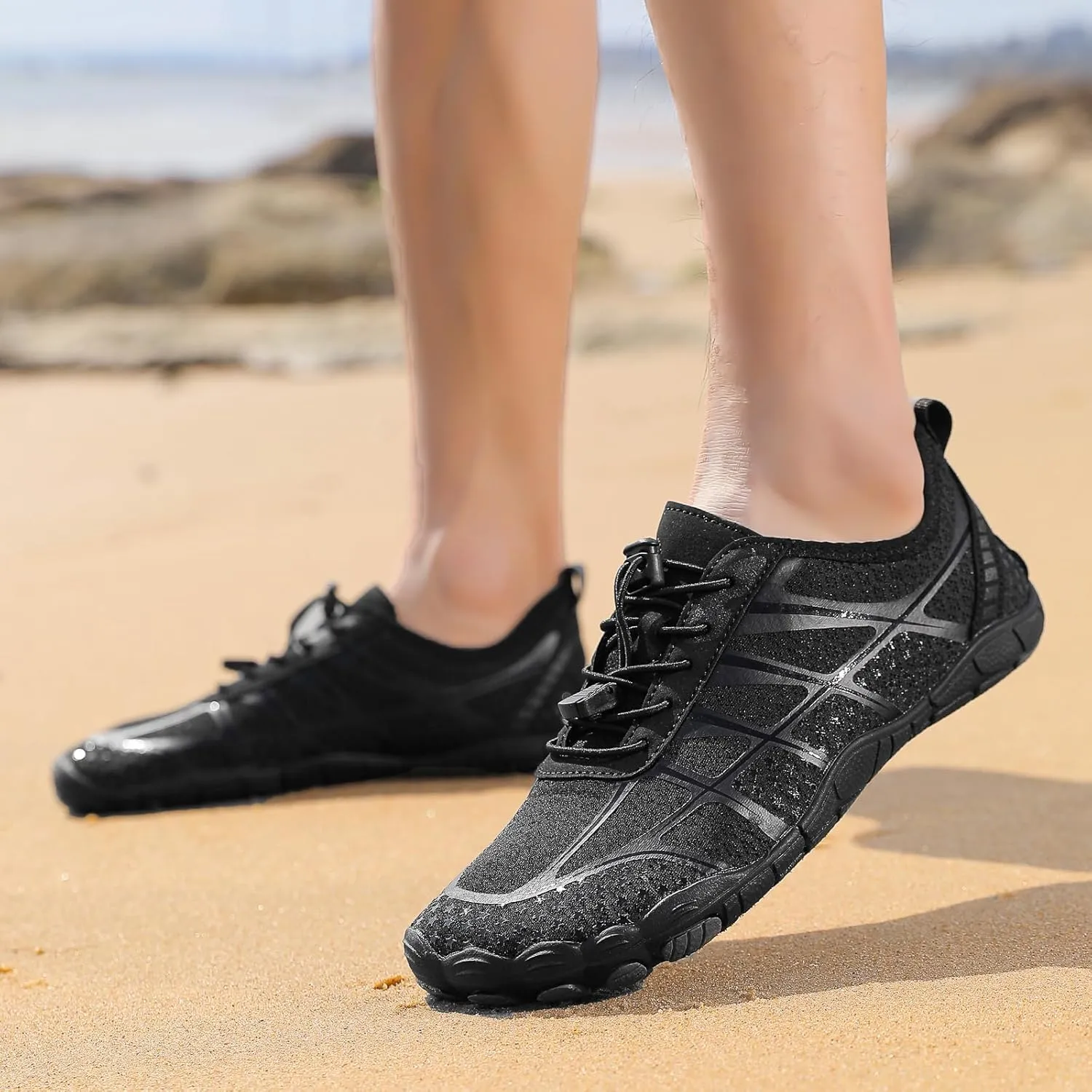 2025 New Hike Barefoot Shoes for Women Men,Outdoor Quick-Dry Swimming Trail Water Shoes,Non-Slip Water-Resistant Athletic Hiking Footwear,Wide Toe Box Comfortable Adjustable Grounded Footwear
