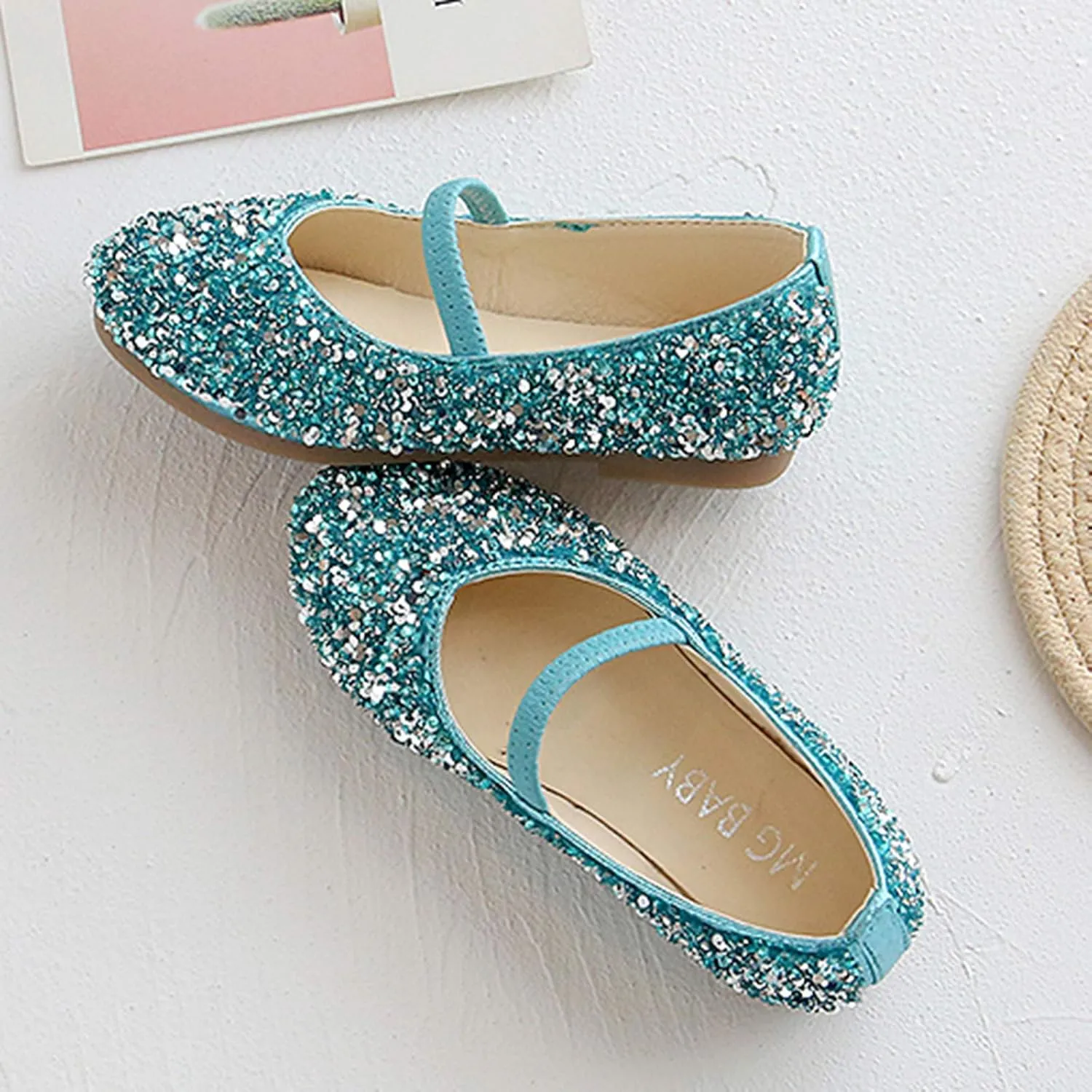 Baby Girl Shoes,1-12 Years Children Princess Girls Dance Leather Shoes Sequined Soft Bottom Baby Shoes Black Boots