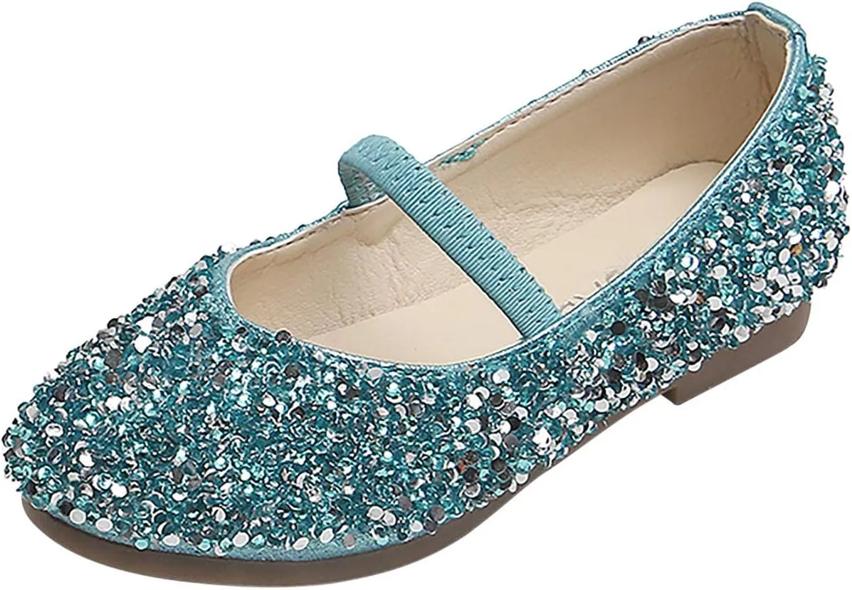 Baby Girl Shoes,1-12 Years Children Princess Girls Dance Leather Shoes Sequined Soft Bottom Baby Shoes Black Boots