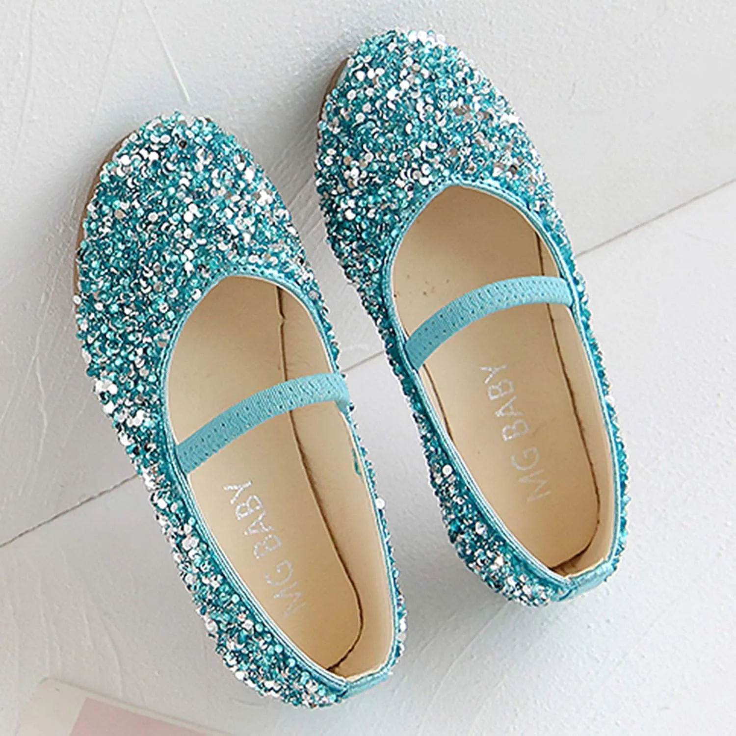 Baby Girl Shoes,1-12 Years Children Princess Girls Dance Leather Shoes Sequined Soft Bottom Baby Shoes Black Boots