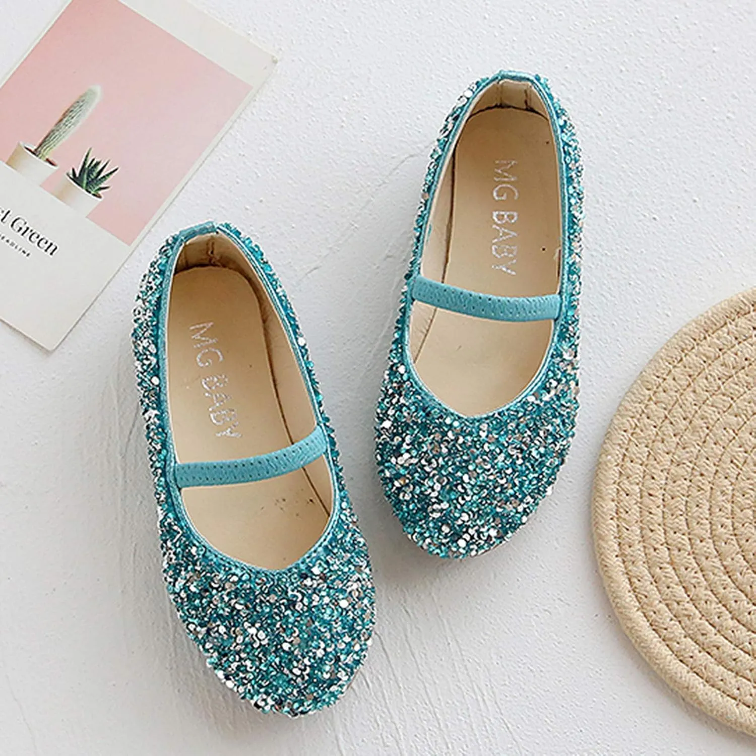 Baby Girl Shoes,1-12 Years Children Princess Girls Dance Leather Shoes Sequined Soft Bottom Baby Shoes Black Boots