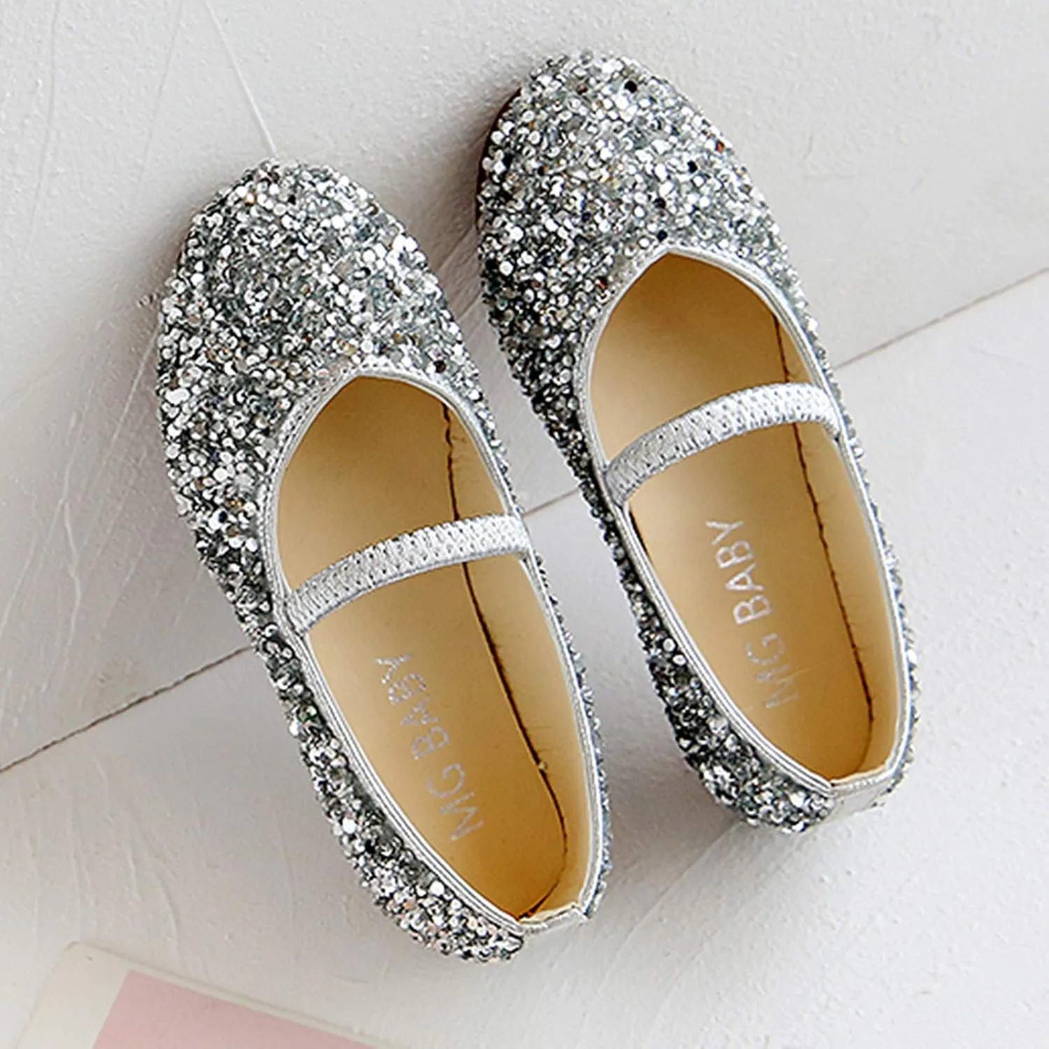 Baby Girl Shoes,1-12 Years Children Princess Girls Dance Leather Shoes Sequined Soft Bottom Baby Shoes Black Boots