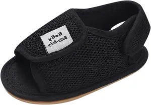 Baby Girls Boys Sandals Infant Toddler Shoes First Walkers Prewalkers Mesh Soft Sole Sneakers Casual (Black, 5 Infant)