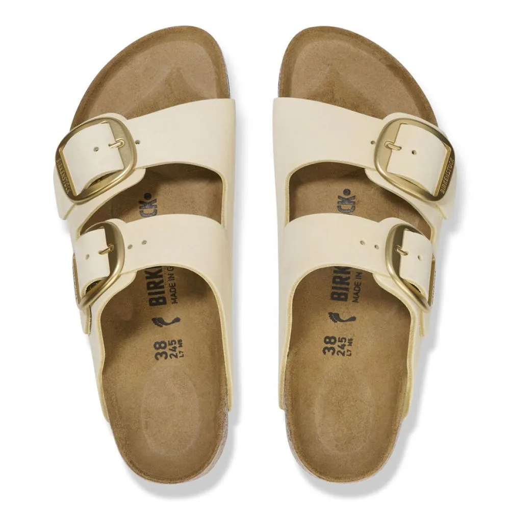 Birkenstock Women's Arizona Big Buckle Nubuck Leather in Ecru (Narrow WIdth)