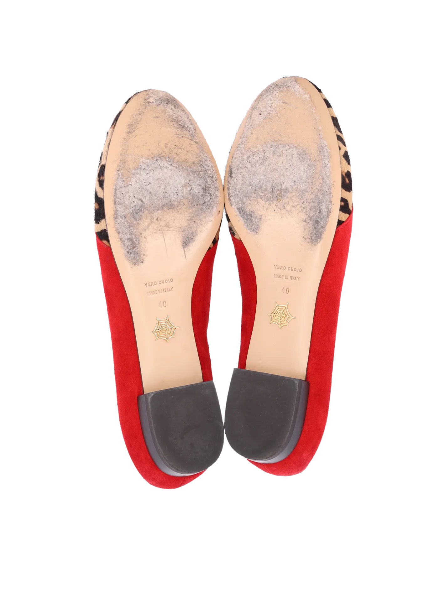 bisoux calf hair and suede loafers