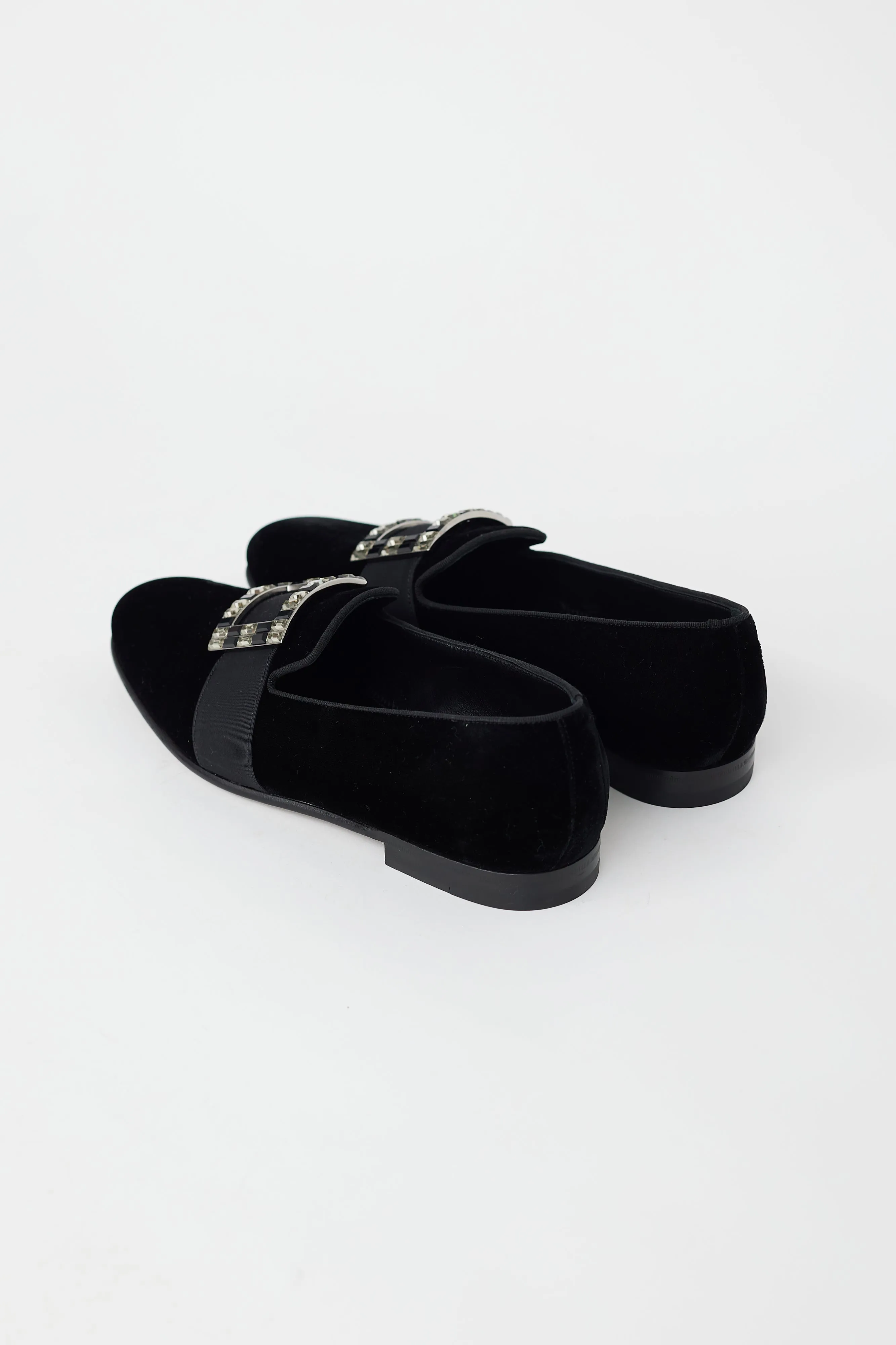 Black Velvet Eaton Buckled Loafer
