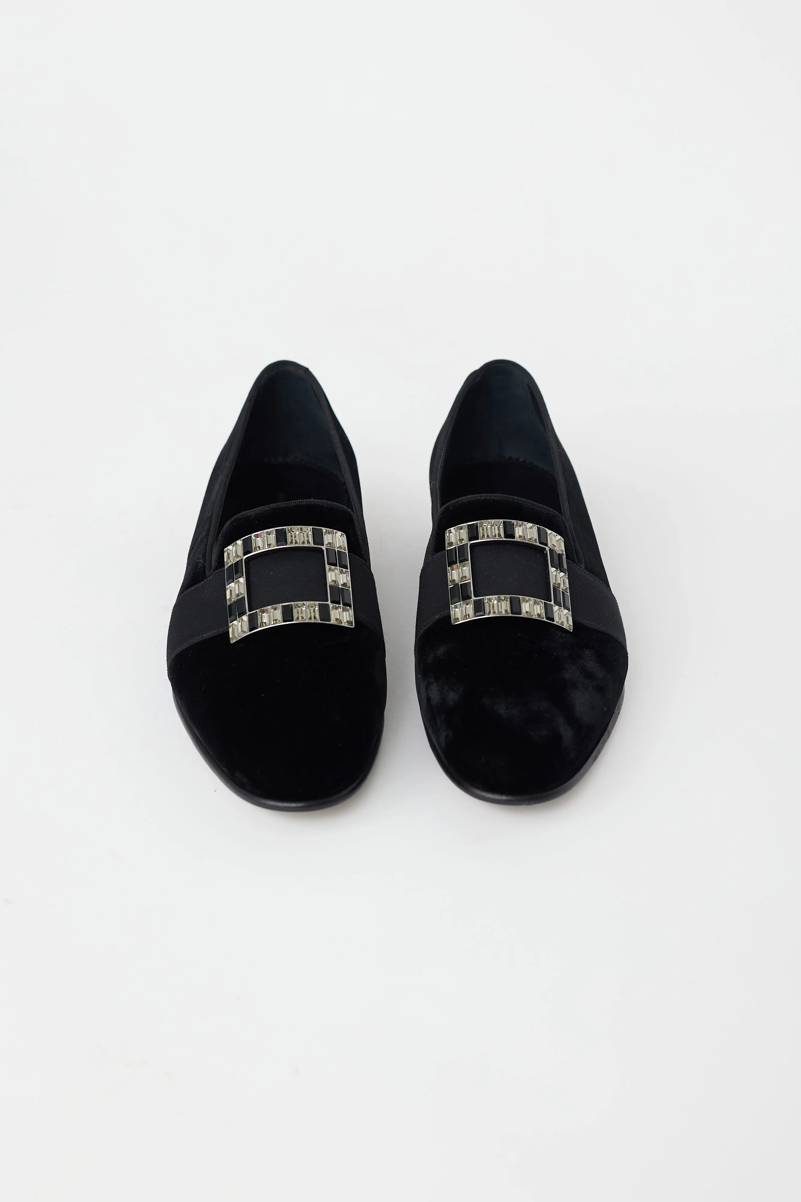 Black Velvet Eaton Buckled Loafer