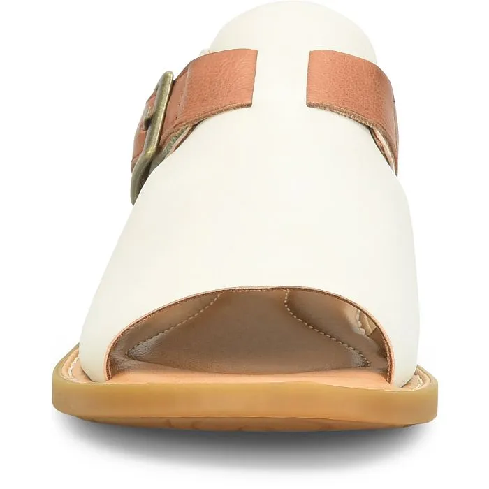 Born Women's White Ivory Luggage Combo Ivey Sandals BR0067281