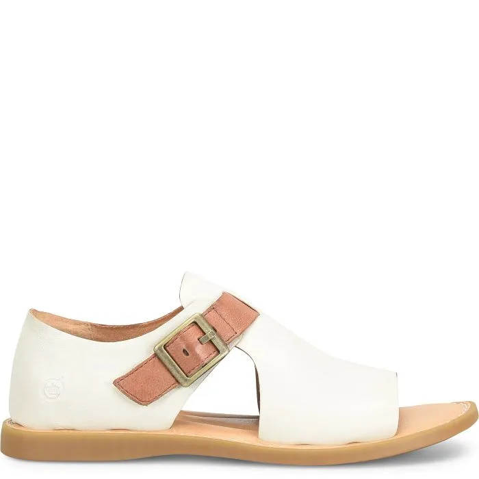 Born Women's White Ivory Luggage Combo Ivey Sandals BR0067281