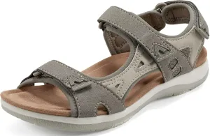 Earth Origins Womens Skylar Sandal I Slip Resistant, Suede Sandals for Everyday