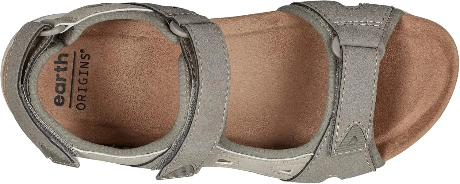 Earth Origins Womens Skylar Sandal I Slip Resistant, Suede Sandals for Everyday