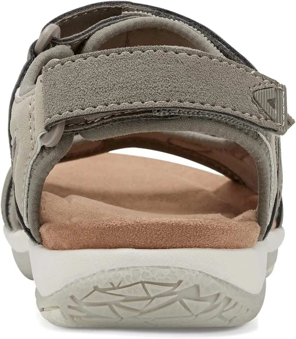 Earth Origins Womens Skylar Sandal I Slip Resistant, Suede Sandals for Everyday