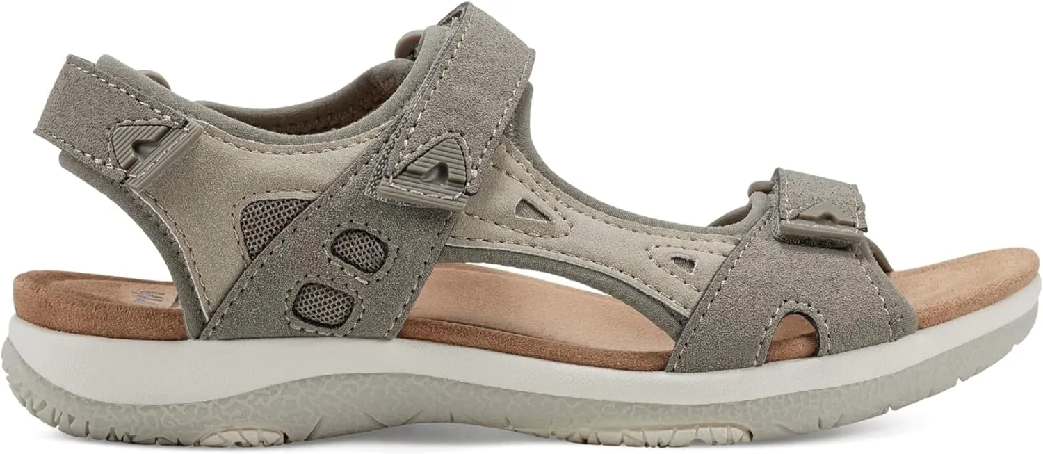 Earth Origins Womens Skylar Sandal I Slip Resistant, Suede Sandals for Everyday