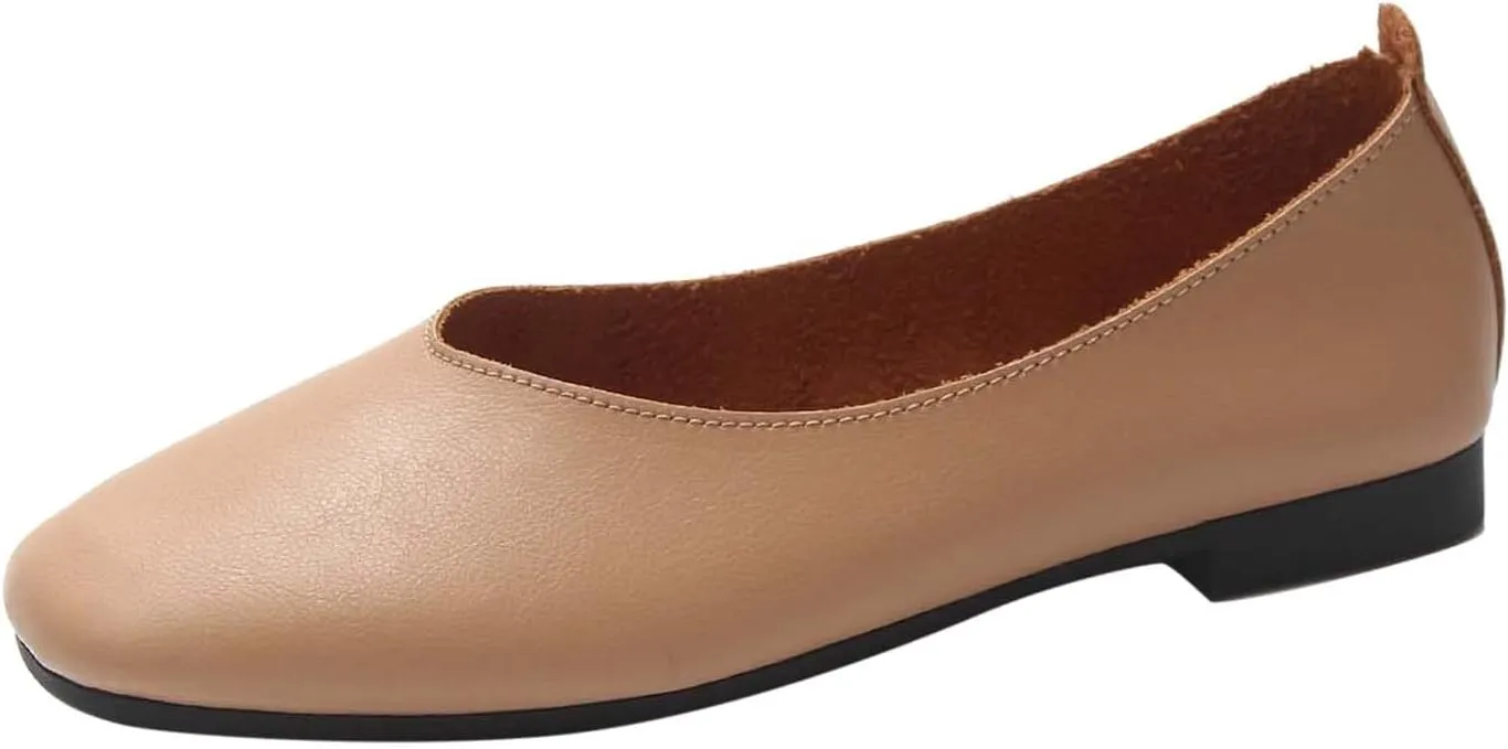 Fashion Spring and Summer Women Casual Shoes Low Heel Shallow Mouth Soft Sole Solid Color Comfortable Flat Bottom Summer Wedges Women