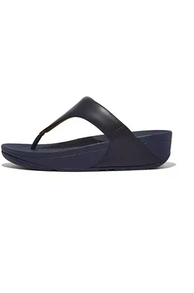 FitFlop Lulu Leather Toe Post deepest blue