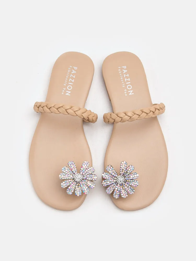 Flora Embellished Braided Sandals