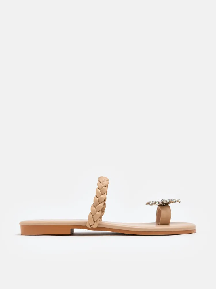 Flora Embellished Braided Sandals
