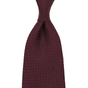 Grenadine / Garza Grossa Tie - Burgundy - Hand-Rolled