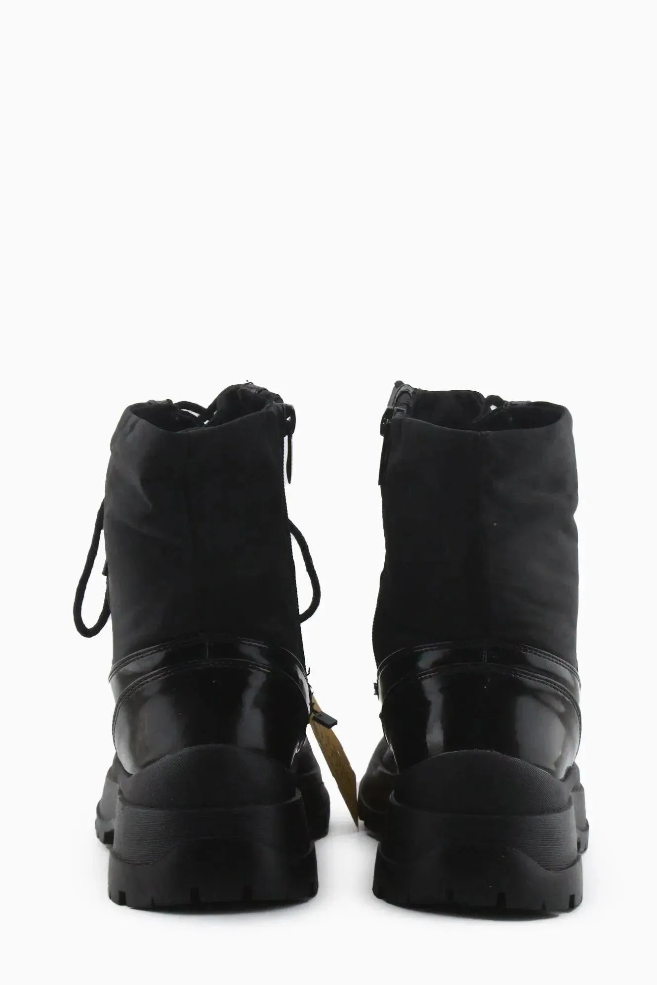 Jenny Fairy Zipper Laces Combat Ankle Boots | Textile