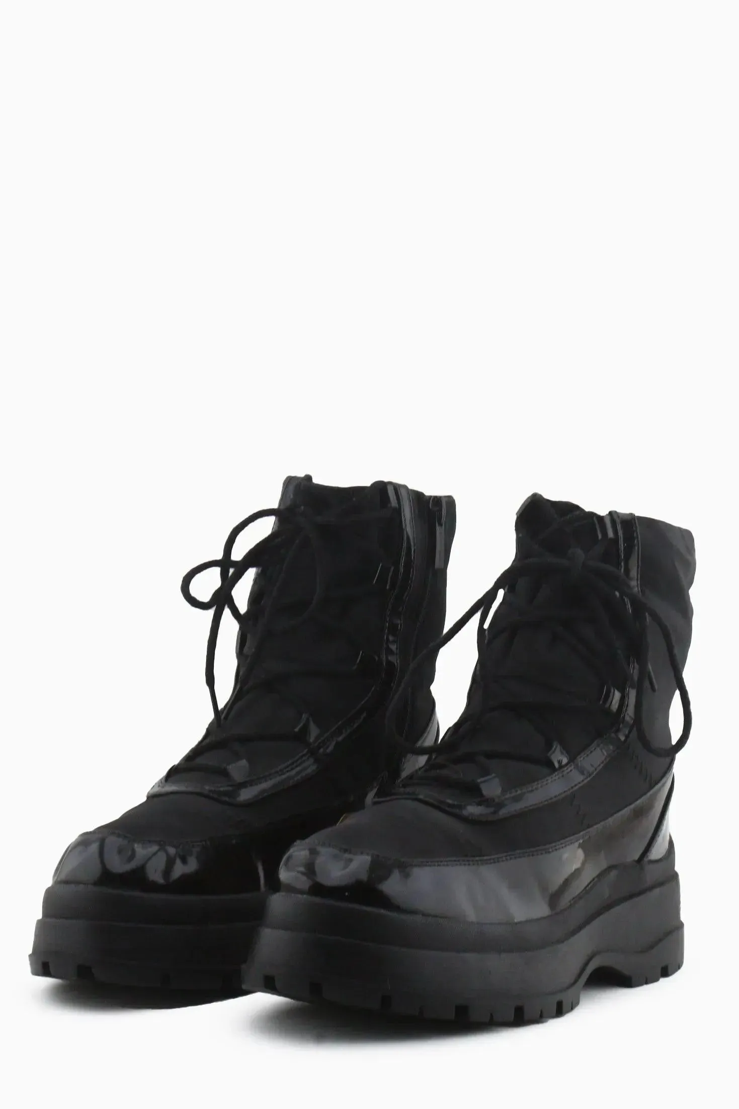 Jenny Fairy Zipper Laces Combat Ankle Boots | Textile
