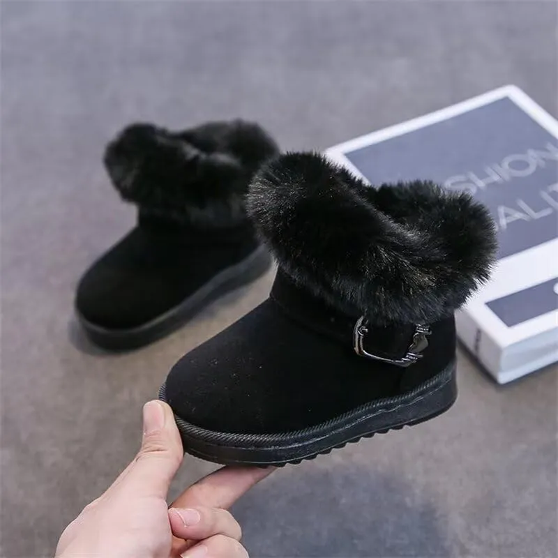 Kids Girl Non Slip Warm Velvet Winter Boots for Outdoor Snow Walking School Sport Trekking