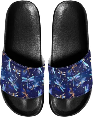 Ladies Pillow House Slide Sandals Open Toe Black Flat Shoes Ultra Cushion Sandals Single Band Bath Shower Shoes Travel-friendly Flip Flops