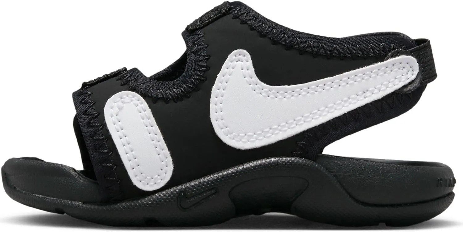 Nike Sunray Adjust 6 Baby/Toddler Slides (DR5709-002, BLACK/WHITE) Size 3