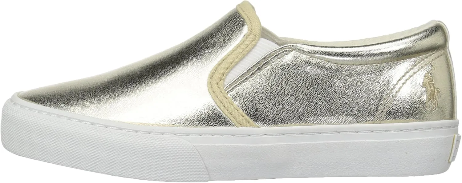 Polo Ralph Lauren Kids Kids' Carlee Twin Gore Gold Metallic Loafer