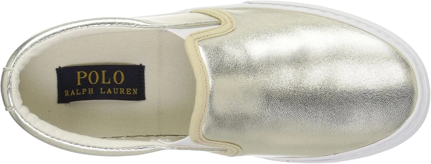 Polo Ralph Lauren Kids Kids' Carlee Twin Gore Gold Metallic Loafer