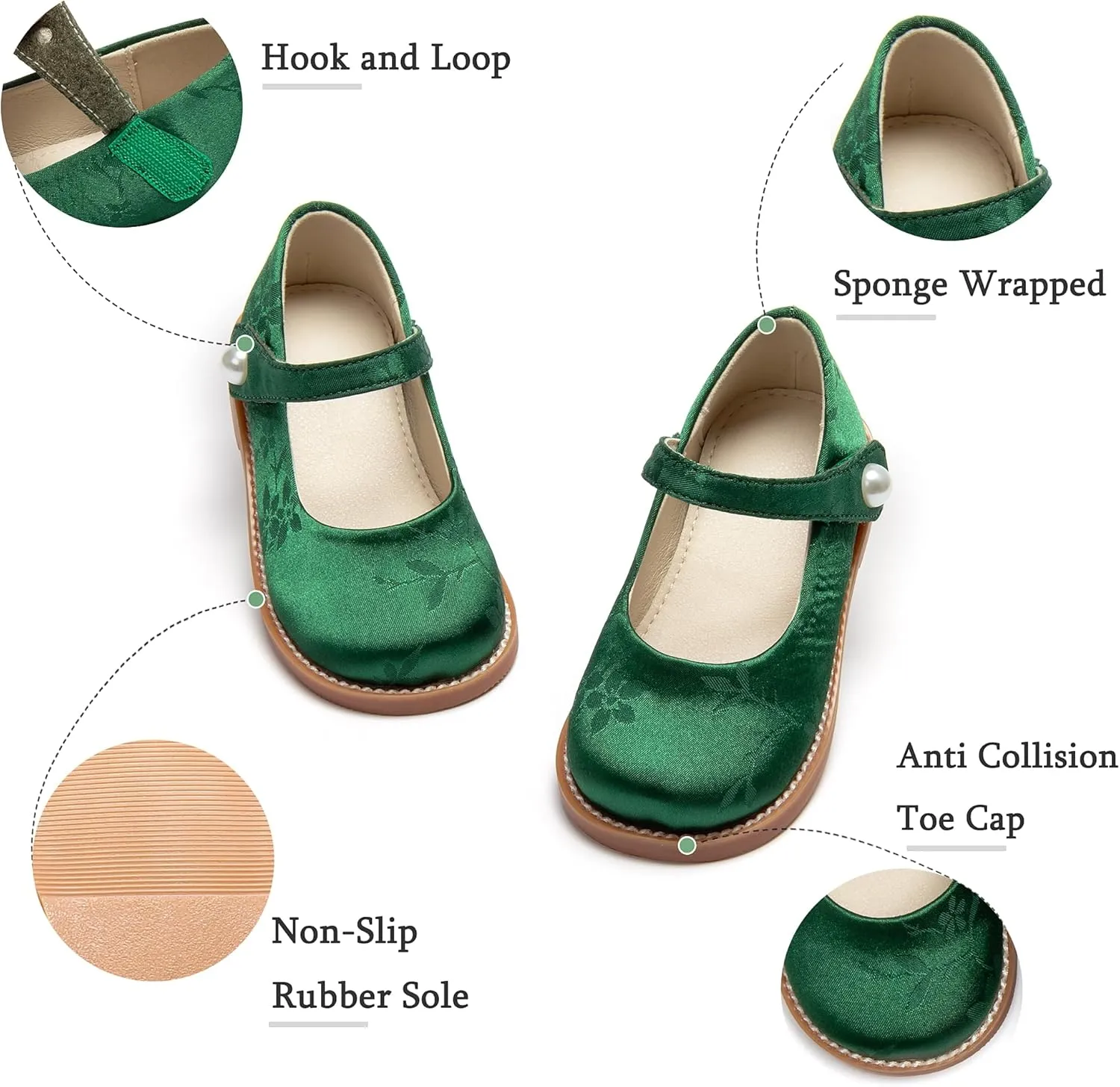 THEE BRON Toddler Girls Mary Jane Flats Kids School Uniform Party Dress Shoes