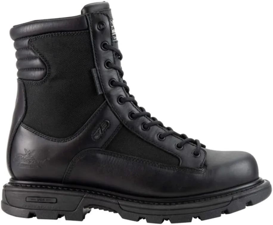 Thorogood GEN-Flex2 8 Side-Zip Waterproof Black Tactical Boots for Men and Women - Lightweight Leather and Nylon with Slip-Resistant Outsole; EH Rated