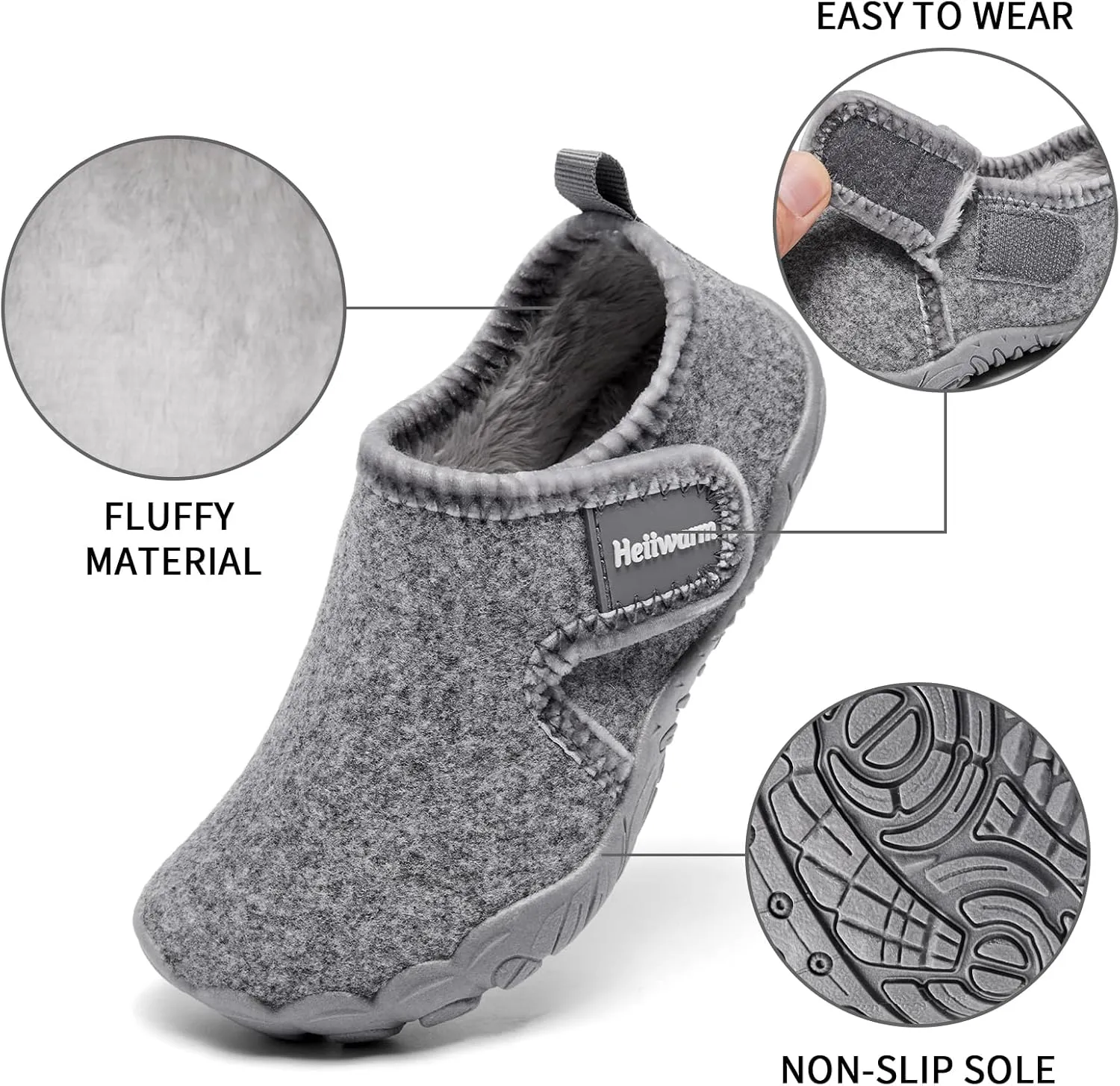 Toddler Winter Slippers Soft Warm Fleece Cozy House Non Slip Lightweight Bedroom Slippers for Girls Boys