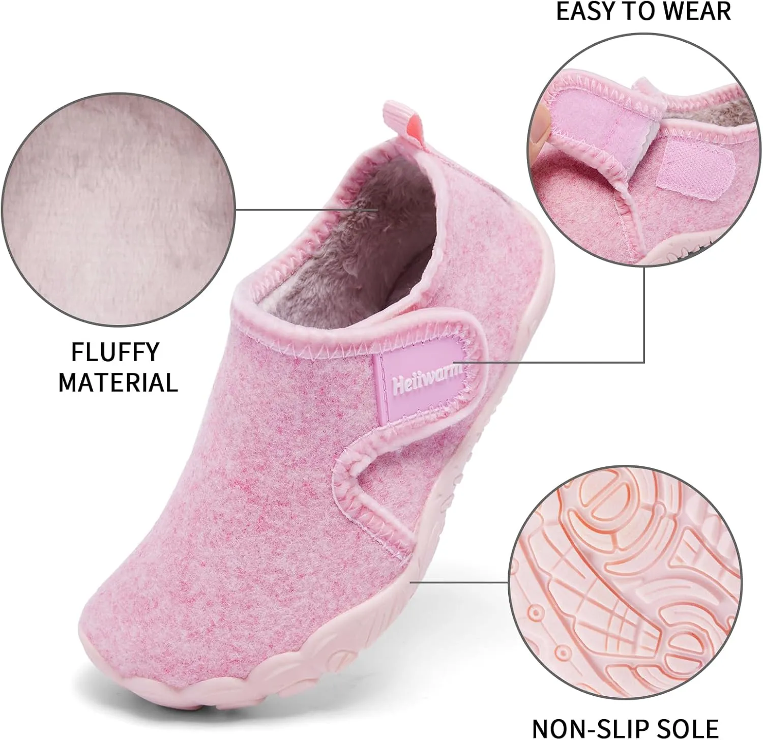 Toddler Winter Slippers Soft Warm Fleece Cozy House Non Slip Lightweight Bedroom Slippers for Girls Boys
