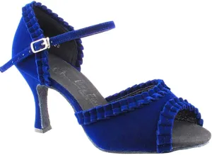 Very Fine Women's Ballroom Dance Shoes Tango Wedding Salsa Dance Shoes Blue Velvet Sera7001EB Comfortable Dance Shoes 3" Heel 8.5 M US [Bundle of 5]