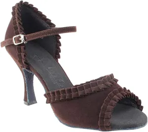 Very Fine Women's Ballroom Dance Shoes Tango Wedding Salsa Dance Shoes Dark Coffee Velvet Sera7001EB Comfortable Dance Shoes 2.5" Heel 7 M US [Bundle of 5]