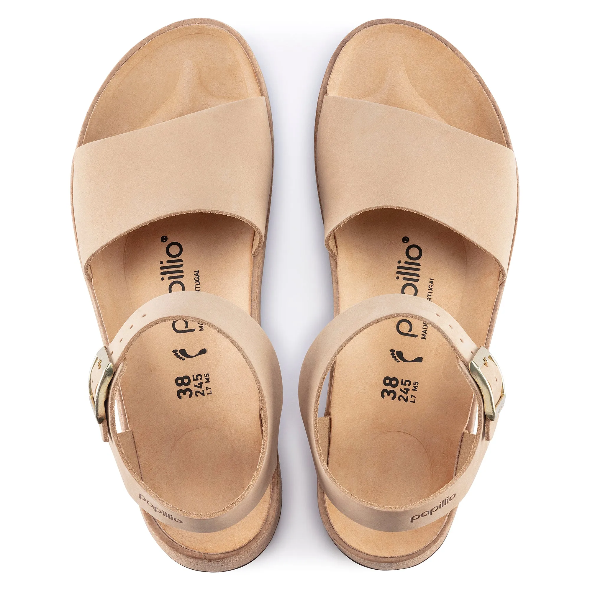 Women's Birkenstock Papillio Glenda Nubuck Leather Color: Sandcastle
