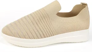 Women's Casual Slip On Shoes Low Heel Comfortable Arch Support Breathable Summer Wedges for Walking Outdoor Travel