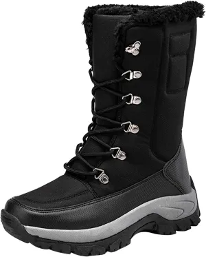 Women's Snow Boots Waterproof Anti-slip Winter Boots Classic Fuzzy Fur Booties Casual Slip on Ankle Boots Comfortable Winter Shoes Trekking Shoes