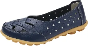 Women's Summer Fashion Flat Hollow Bowhead Casual Shoes Slip On Casual Comfortable Non Slip Mother Shoes Womens Wedge Dress Heels
