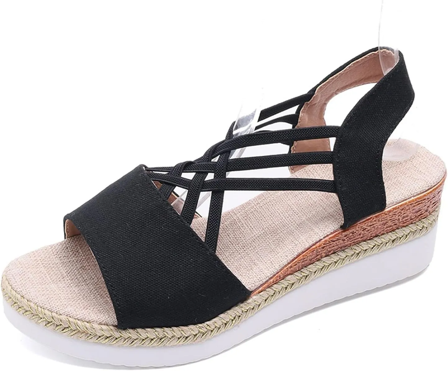 Women's Summer Wedge Sandals Open Toe Comfortable Ankle Strap Dressy Platform Heels Casual Orthopedic Shoes