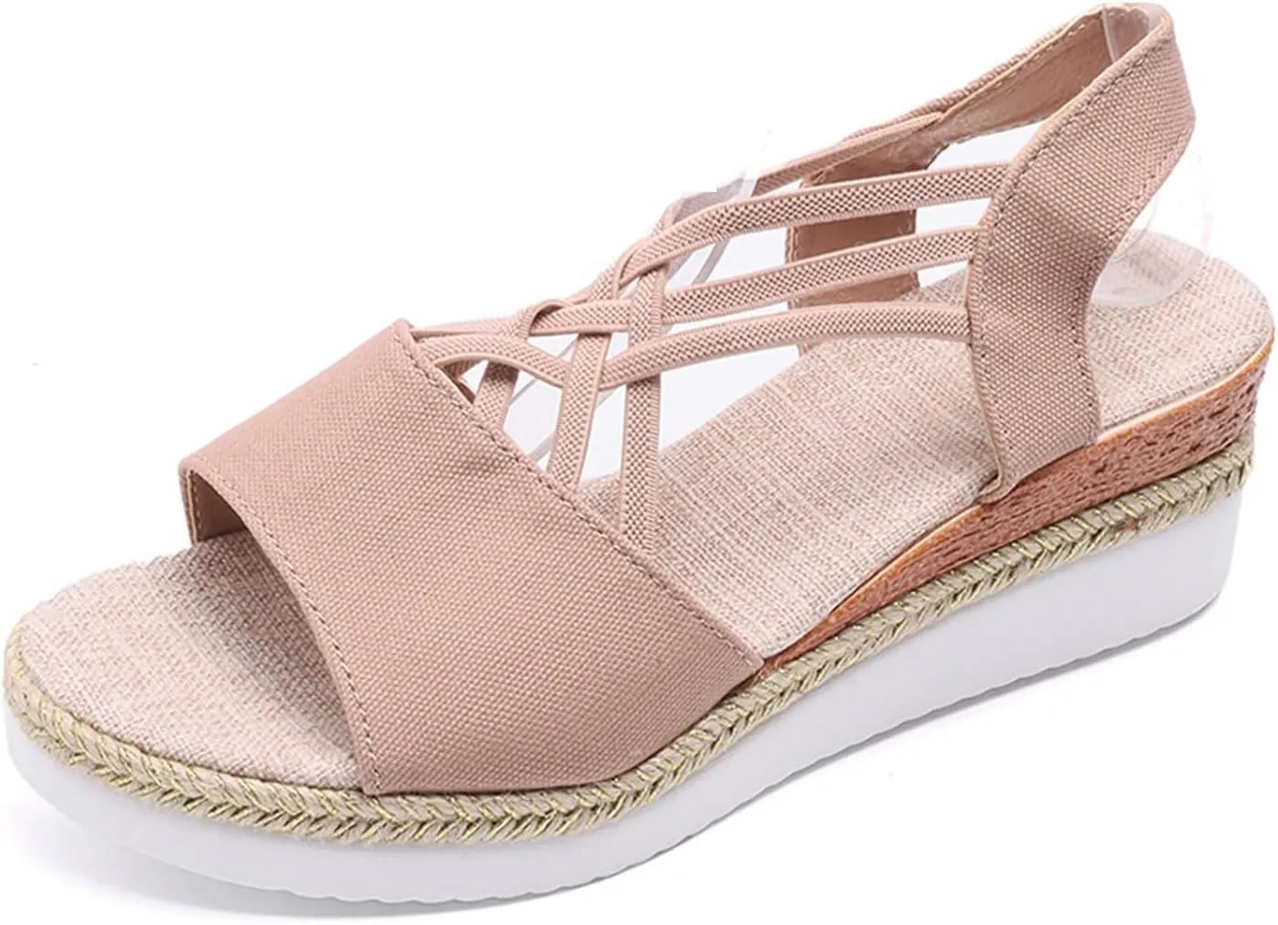 Women's Summer Wedge Sandals Open Toe Comfortable Ankle Strap Dressy Platform Heels Casual Orthopedic Shoes