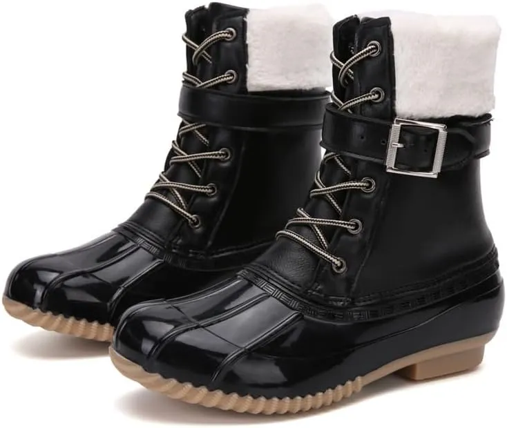 Women's winter velvet warm waterproof rain boots snow boots
